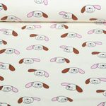 Bio Sommersweat - French Terry Hunde Jennifer Bouron Ecru Rosa