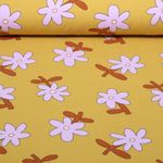 Bio Jersey - Blumen Jennifer Bouron Ocker