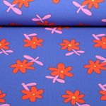Bio Jersey - Blumen Jennifer Bouron Blau