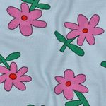 Jersey orgánico - Flores azul claro