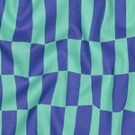 Popelín de algodón orgánico - cuadros azul menta