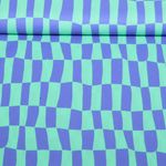 Bio Baumwoll-Popeline - Karos Jennifer Bouron Blau Mint