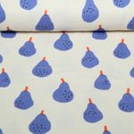 Bio Musselin - Birnen Jennifer Bouron Natur Blau