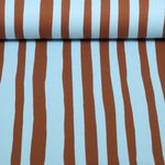 Bio Sommersweat - French Terry Streifen Jennifer Bouron Hellblau Braun