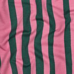Sudadera de verano ecológica - Franela rayas verde rosa