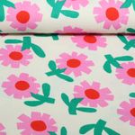 Bio Mousseline - Fleurs Jennifer Bouron Naturel Rose