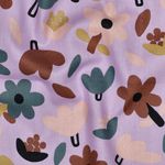Popelín de algodón ecológico - flores lila