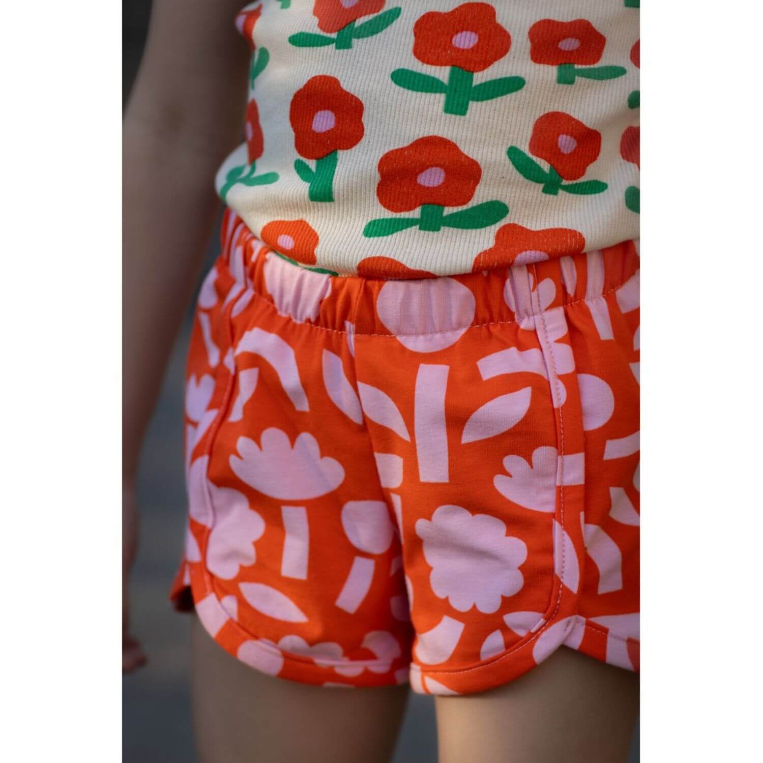 Bio Jersey - Tretris Blumen Jennifer Bouron Orange-1 Bio Jersey - Tretris Blumen Jennifer Bouron Orange-1