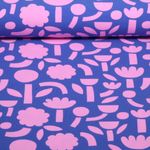 Bio Jersey - Tretris Blumen Jennifer Bouron Blau