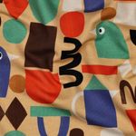Sudadera orgánica de verano - French Terry Digital Graphic Shapes Sand