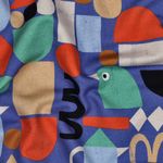 Sudadera orgánica de verano - Francesa Terry Digital Graphic Shapes Azul