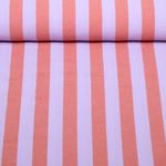 Coton tissé - Rayures Lavande Orange Teint dans la masse