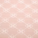 Tecido para casaco acolchoado - Diamantes florais bordados a rosa