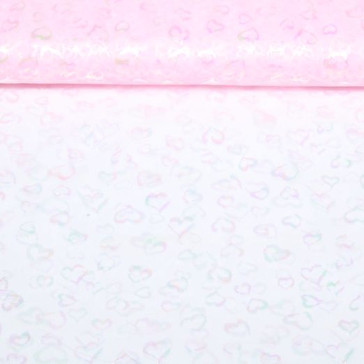 Tüll - Herzen Foliert Rosa