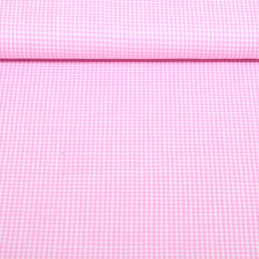 Baumwoll-Webware - Karo Rosa Baumwoll-Webware - Karo Rosa