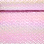 Gesteppter Jackenstoff - Rauten Metallic Rosa