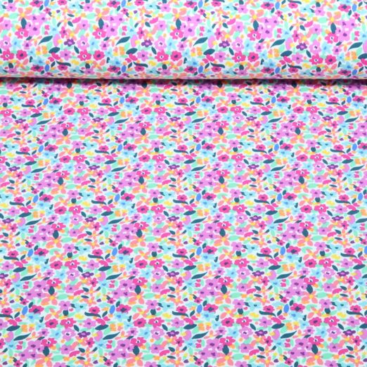 Jersey - Petites fleurs Multicolores