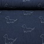 Jeans - Dinos brodés avec dos en non-tissé Bleu foncé Jeans - Dinos brodés avec dos en non-tissé Bleu foncé