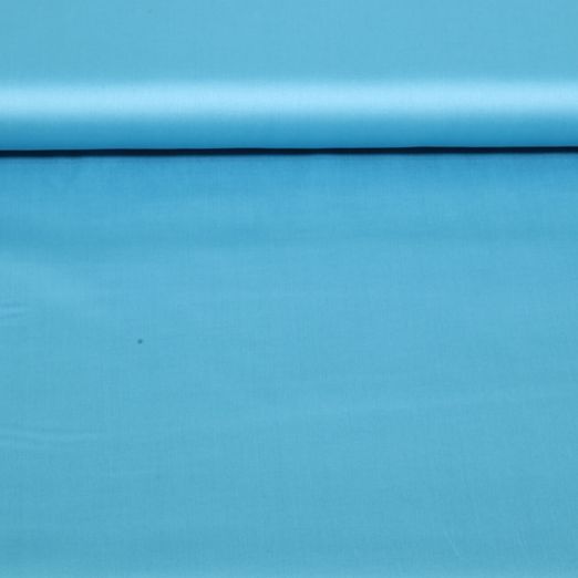 Baumwolle Satin Mimi - Uni Eisblau