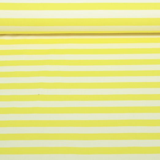 Bio Jersey - Hamburger Liebe Uno Summer Stripes Ecru Gelb Bio Jersey - Hamburger Liebe Uno Summer Stripes Ecru Gelb