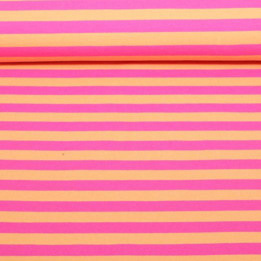 Bio Jersey - Hamburger Liebe Duo Summer Stripes Orange Pink