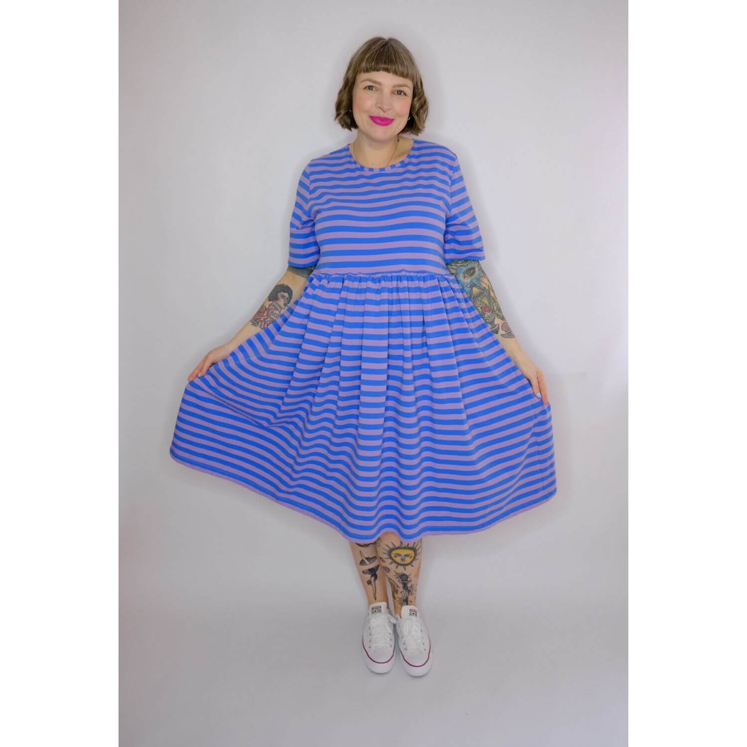 Bio Jersey - Hamburger Liebe Duo Summer Stripes Blau Lila-1 Bio Jersey - Hamburger Liebe Duo Summer Stripes Blau Lila-1