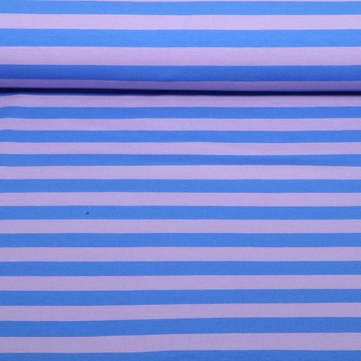 Bio Jersey - Hamburger Liebe Duo Summer Stripes Blau Lila Bio Jersey - Hamburger Liebe Duo Summer Stripes Blau Lila