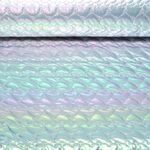 Tissu matelassé pour veste - Coeurs Argenté Tissu matelassé pour veste - Coeurs Argenté