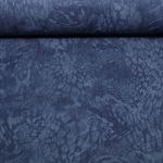 Tissu jeans pantalon - Abstrait Léopard Bleu foncé