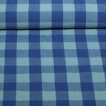 Coton tissé - Carreaux Bleu Vert Teint dans la masse Coton tissé - Carreaux Bleu Vert Teint dans la masse