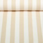 Baumwoll-Musselin - Blockstreifen Ecru Beige Baumwoll-Musselin - Blockstreifen Ecru Beige