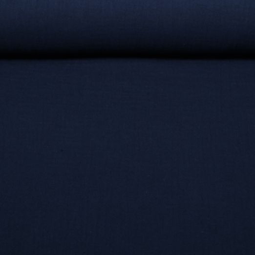 Gaze de coton bio Tripple - Uni Bleu marine Gaze de coton bio Tripple - Uni Bleu marine