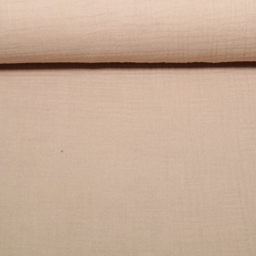 Gaze de coton bio Tripple - Uni Beige foncé Gaze de coton bio Tripple - Uni Beige foncé