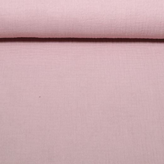 Gaze de coton bio Tripple - Uni Vieux rose Gaze de coton bio Tripple - Uni Vieux rose