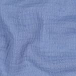 Ekologisk muslin trippel - enfärgad ljus denimblå