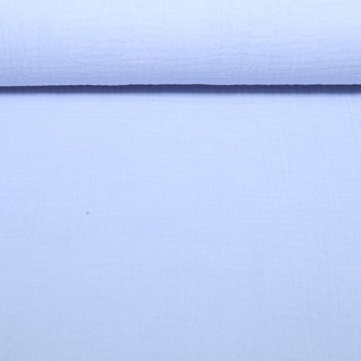Gaze de coton bio Tripple - Uni Bleu clair Gaze de coton bio Tripple - Uni Bleu clair