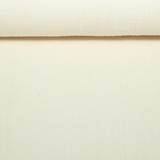 Gaze de coton bio Tripple - Uni Vanille Gaze de coton bio Tripple - Uni Vanille