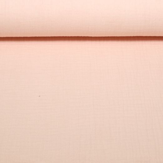 Gaze de coton bio Tripple - Uni Rose poudré Gaze de coton bio Tripple - Uni Rose poudré