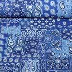 Baumwoll-Webware - Paisley Patchwork Blau