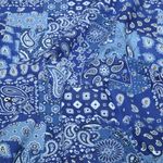 Tessuto in cotone - Paisley Patchwork Blu Tessuto in cotone - Paisley Patchwork Blu