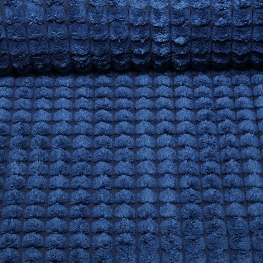 Polsterstoff Suzi Genoppt - Uni Royalblau