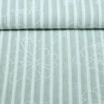 Tissu robes et blouses - fleurs rayures impression caoutchouc Vert menthe Tissu robes et blouses - fleurs rayures impression caoutchouc Vert menthe