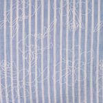Blusen- & Kleiderstoff - Blumen Streifen Gummidruck Blau Blusen- & Kleiderstoff - Blumen Streifen Gummidruck Blau