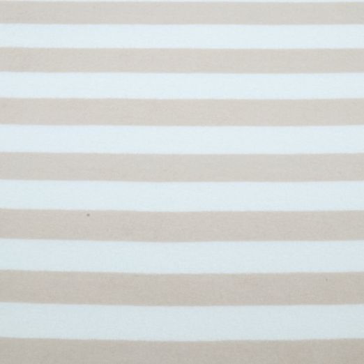 Stretch Frottee - Blockstreifen Weiß Sand Stretch Frottee - Blockstreifen Weiß Sand