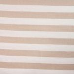 Stretch Frottee - Blockstreifen Weiß Sand