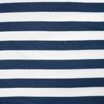 Stretch Frottee - Blockstreifen Weiß Blau