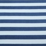 Stretch Frottee - Blockstreifen Weiß Blau