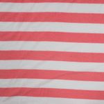 Stretch Frottee - Blockstreifen Weiß Pink