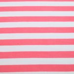 Stretch Frottee - Blockstreifen Weiß Pink