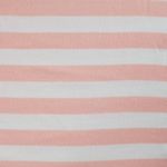 Stretch Frottee - Blockstreifen Weiß Rosa